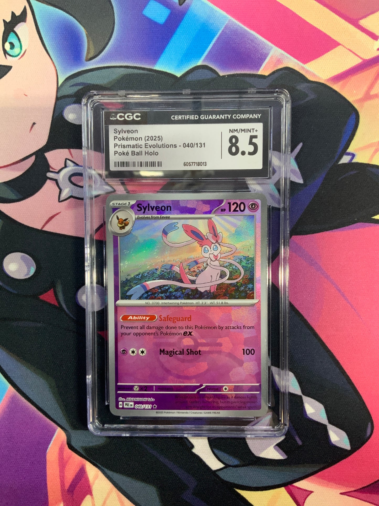 Sylveon - Prismatic Evolutions - 040/131 - Poke Ball Holo - CGC NM 8.5