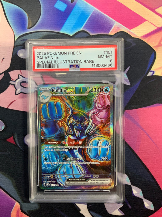 Paladin ex - 2025 Pokémon Prismatic Evolutions - 151 - PSA 8
