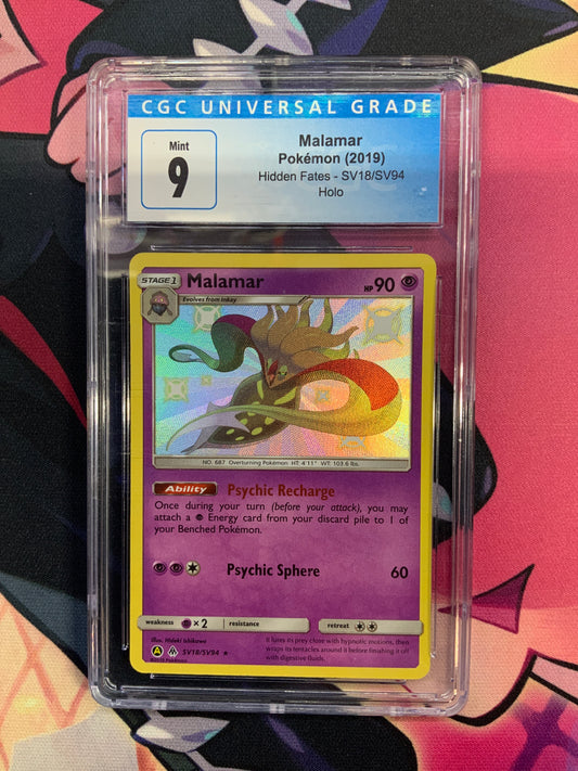 Malamar Hidden Fates - SV18/SV94 Holo - CGC Mint 9
