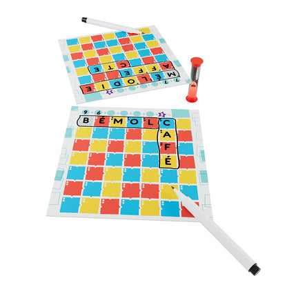 Color Words game grids, markers, and timer components