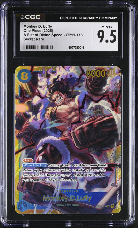 Monkey D. Luffy OP11-118 Secret Rare CGC 9.5