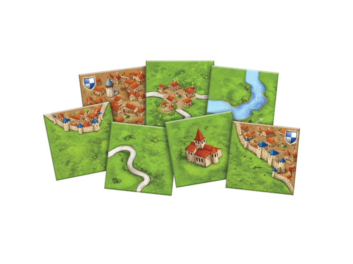Carcassonne base game land tiles