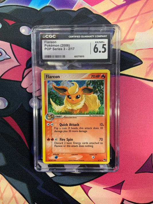 Flareon - POP Series 3 - 2/17 - CGC NM 6.5