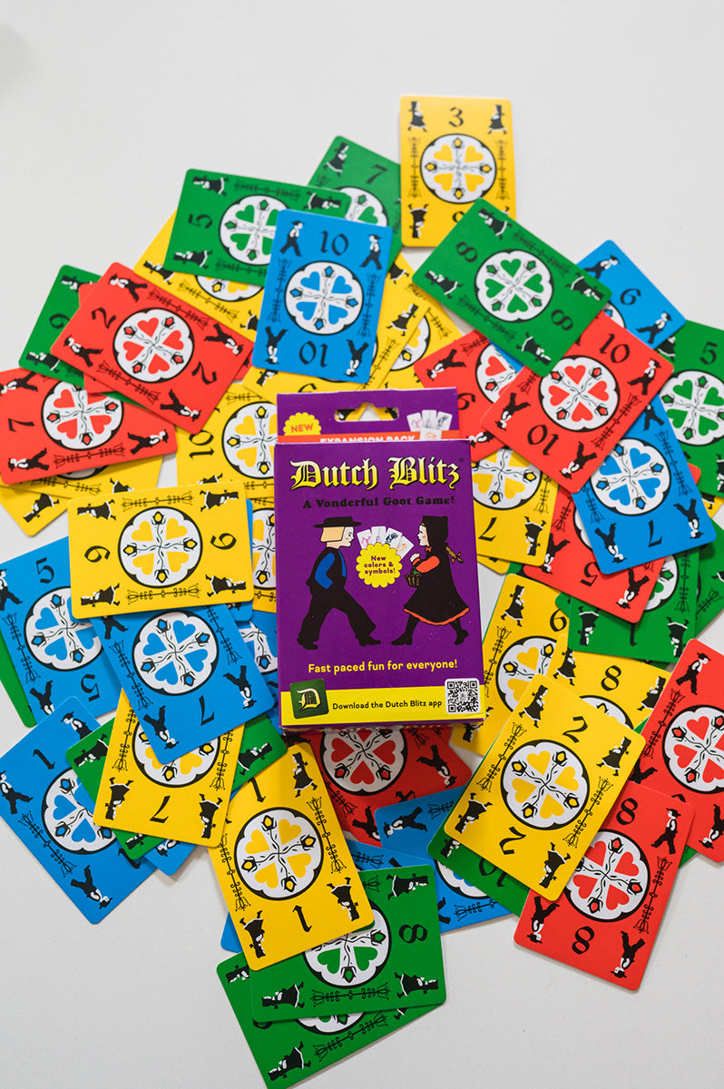 Dutch Blitz Purple Expansion Pack box with playing cards