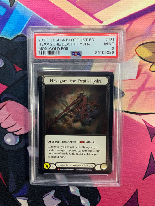 Hexagore, the Death Hydra - Flesh and Blood 1st Edition - Mon-Cold Foil - PSA 9