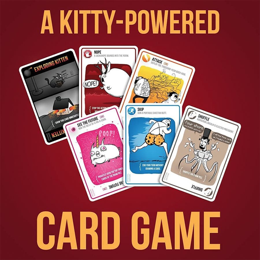 Exploding Kittens sample playing cards