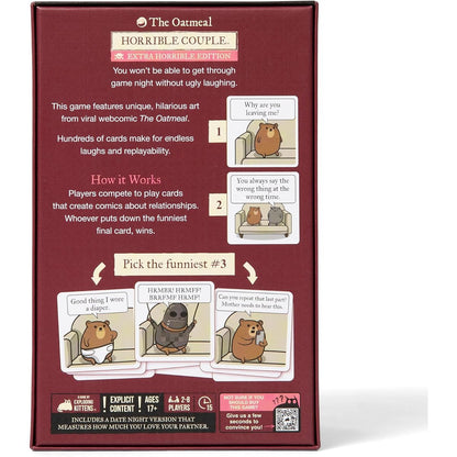 Horrible Couple Extra Horrible Edition English game box back