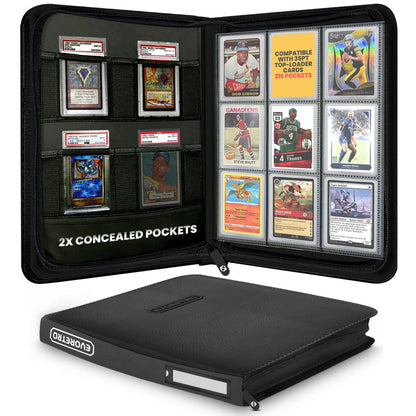 EVORETRO Top Loader Binder 3x3 216 Card holder - Black/Red
