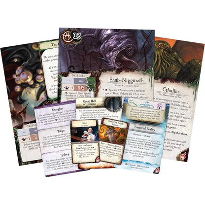 Eldritch Horror Ancient Ones, encounters, and item cards