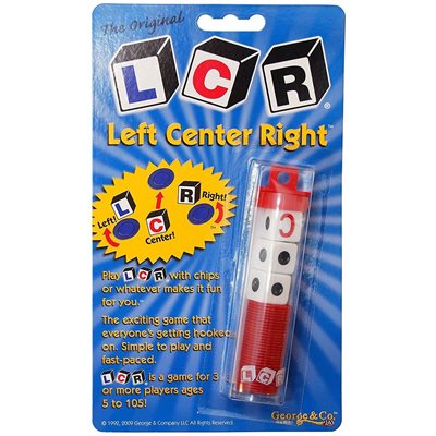 LCR Left Center Right single game tube blister package front