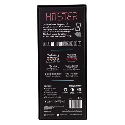 Hitster multilingual game box back