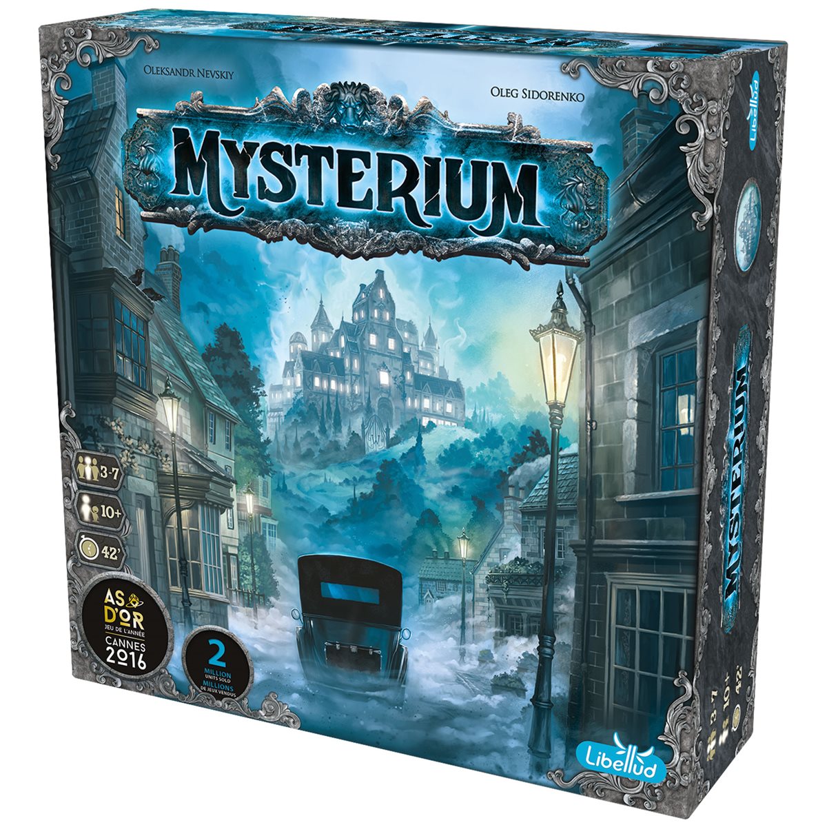 Mysterium Refresh multilingual game box front-right view
