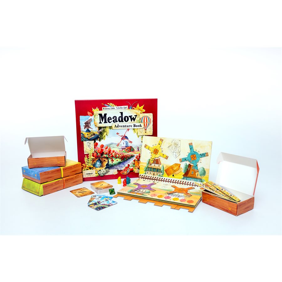 Meadow Adventure Book expansion box with open book and components