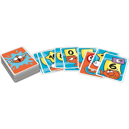 Bloops card deck with numbered fish cards and special-effect cards