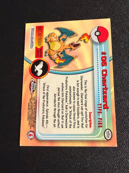 2000 Topps Chrome Pokémon Charizard #06 - Played