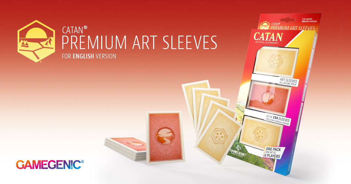 CATAN art sleeves in play