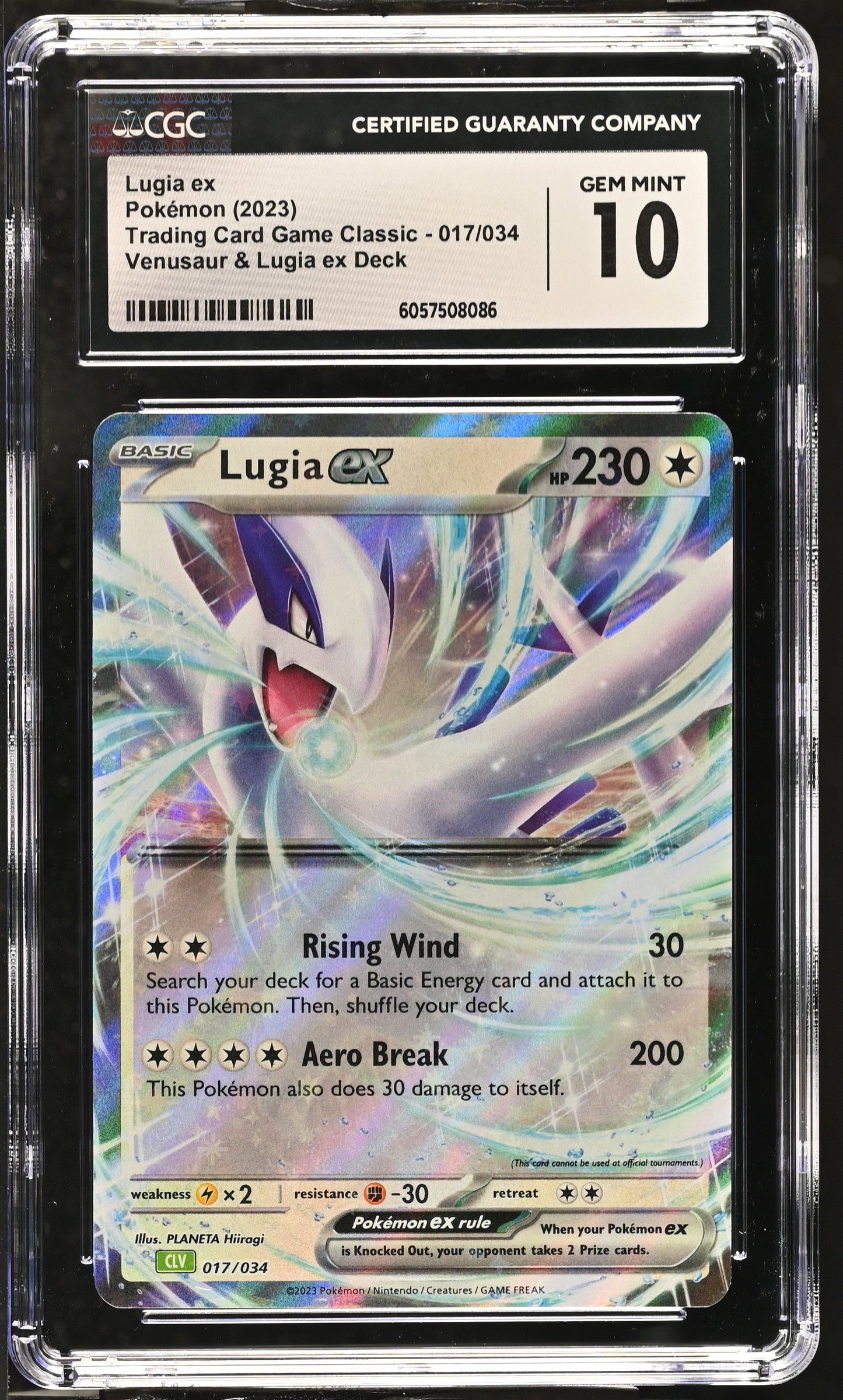 Lugia ex Trading Card Game Classic 017/034 CGC 10 – front