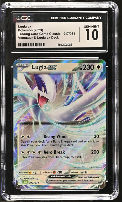 Lugia ex Trading Card Game Classic 017/034 CGC 10 – front