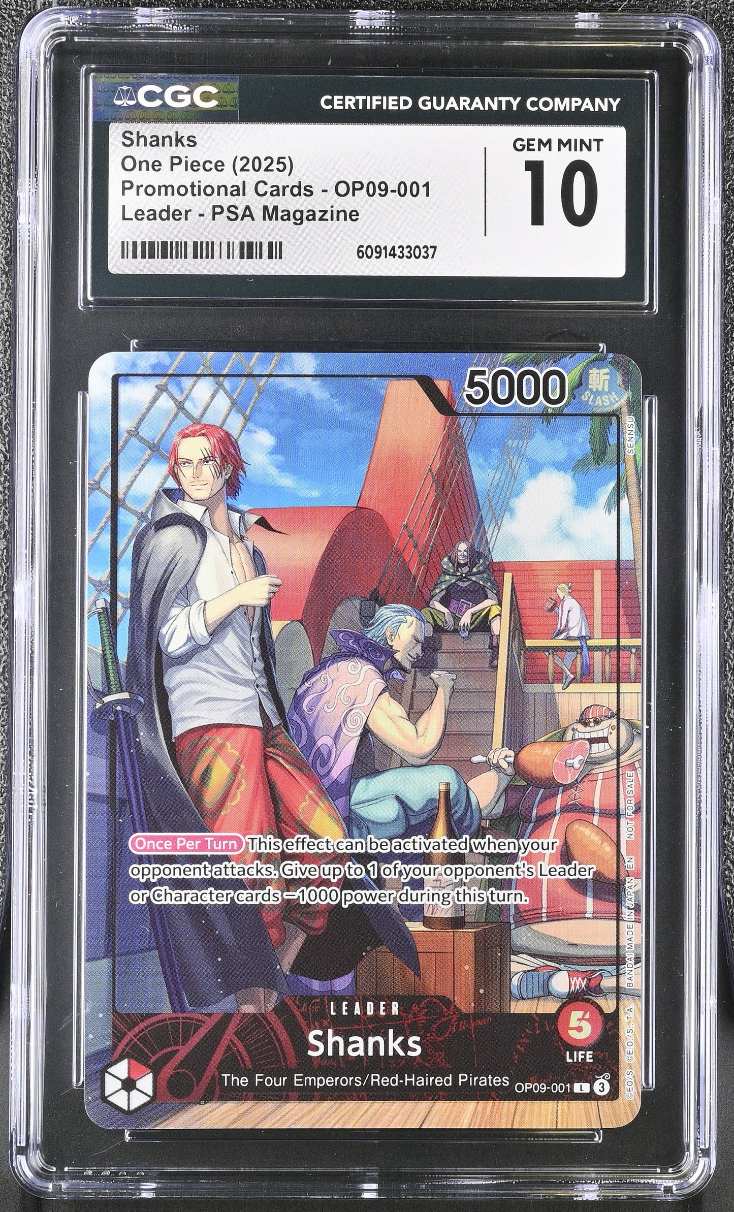 Shanks OP09-001 PSA Magazine CGC 10 front