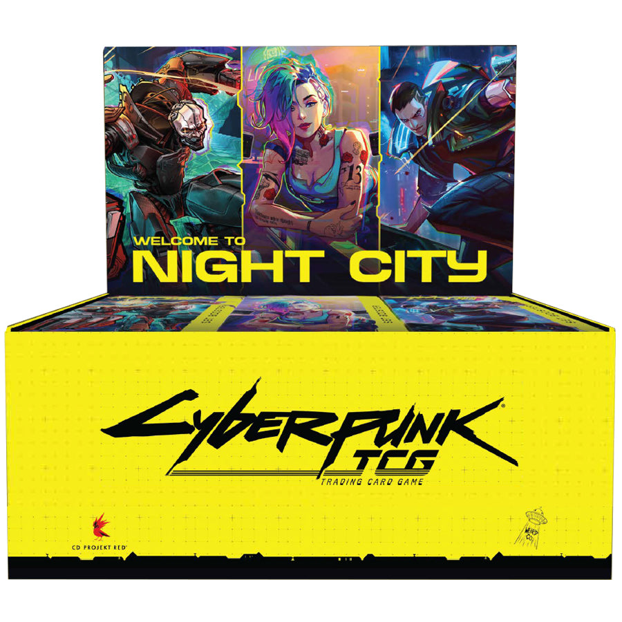 Cyberpunk TCG Welcome to Night City retail booster display