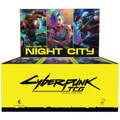 Cyberpunk TCG Welcome to Night City retail booster display