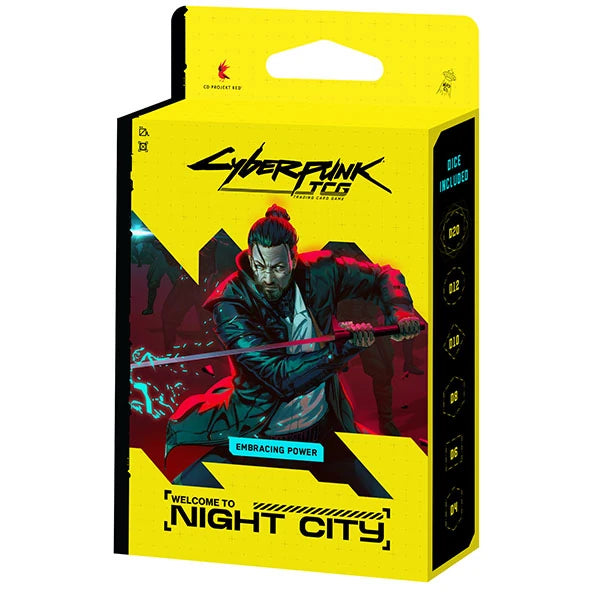 Cyberpunk TCG Embracing Power starter deck alternate angle
