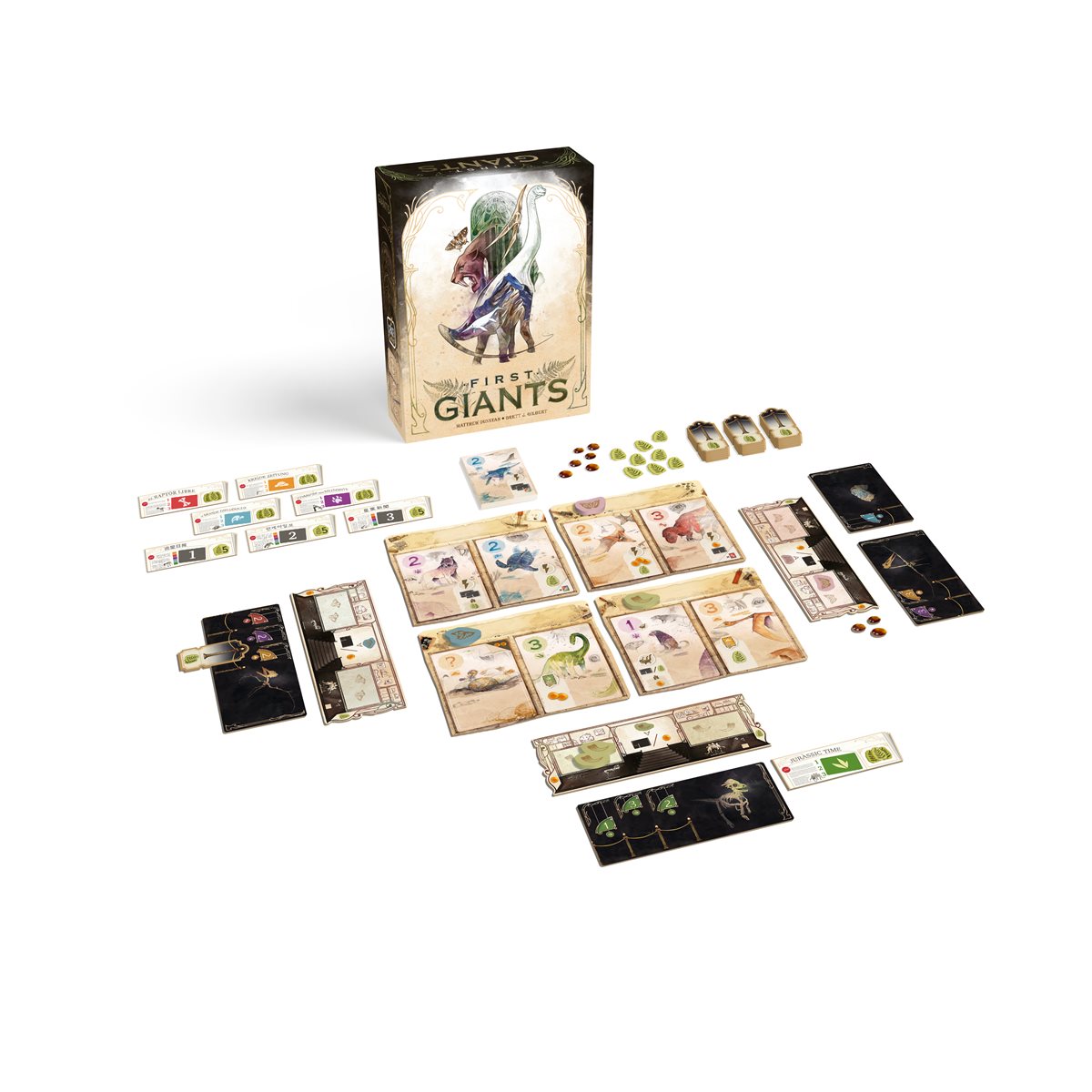 First Giants game box and full component layout