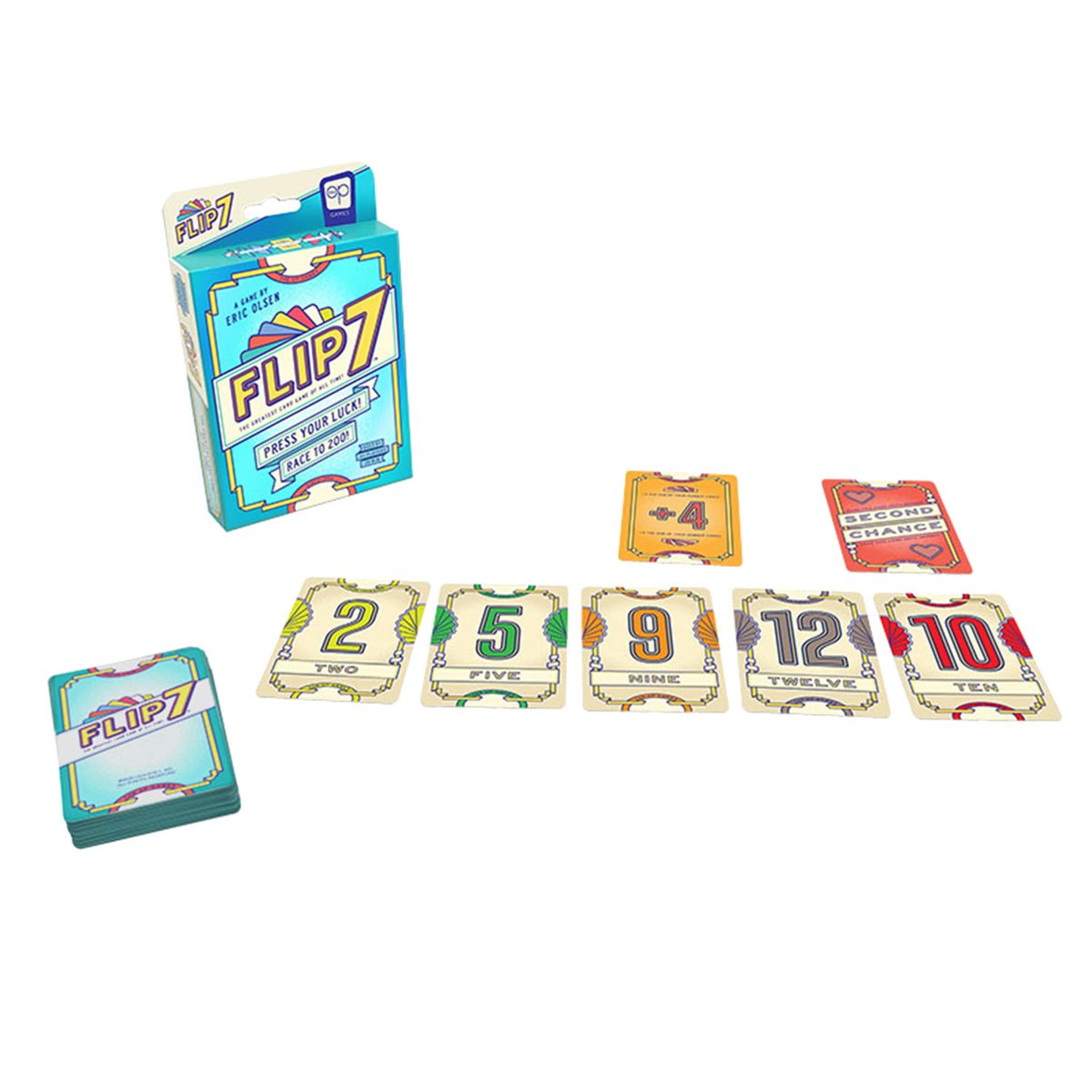 Flip 7 peggable package and sample playing cards