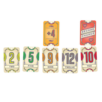 Flip 7 sample number and action cards
