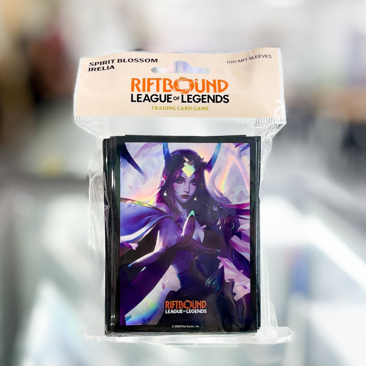 Riftbound Spirit Blossom Irelia sleeves package