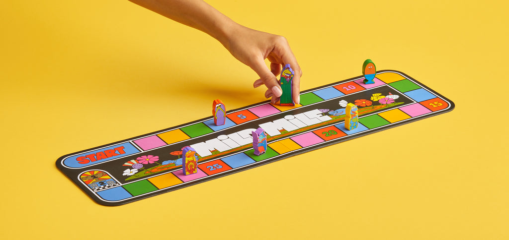 Magical Athlete board game set up for play
