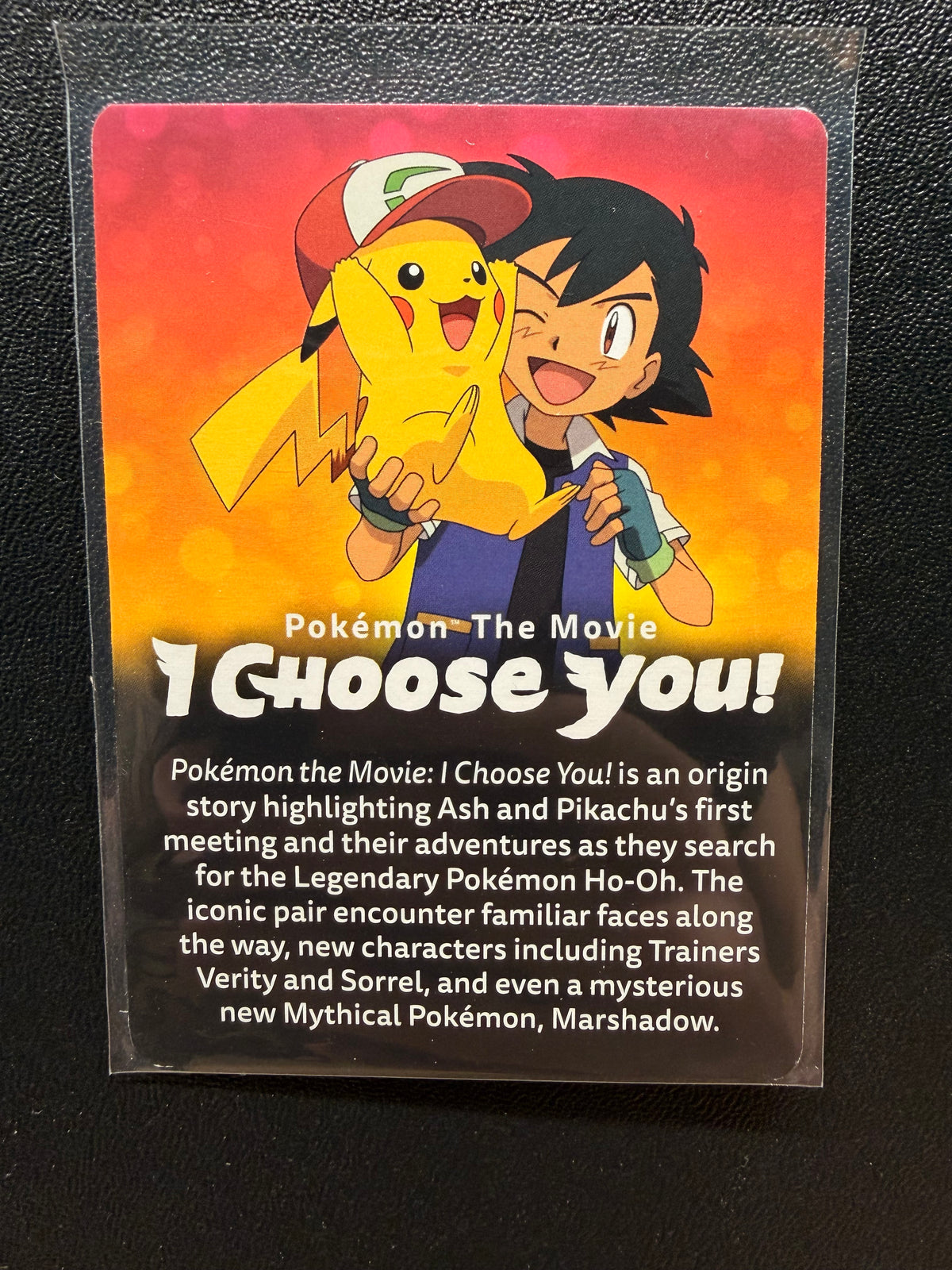 2017 Pokémon the Movie: I Choose You! Ash, Pikachu & Ho-Oh Promo Insert Card