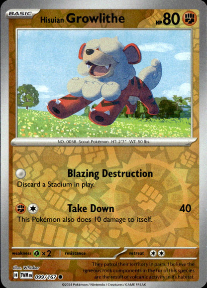 Hisuian Growlithe - 099/167