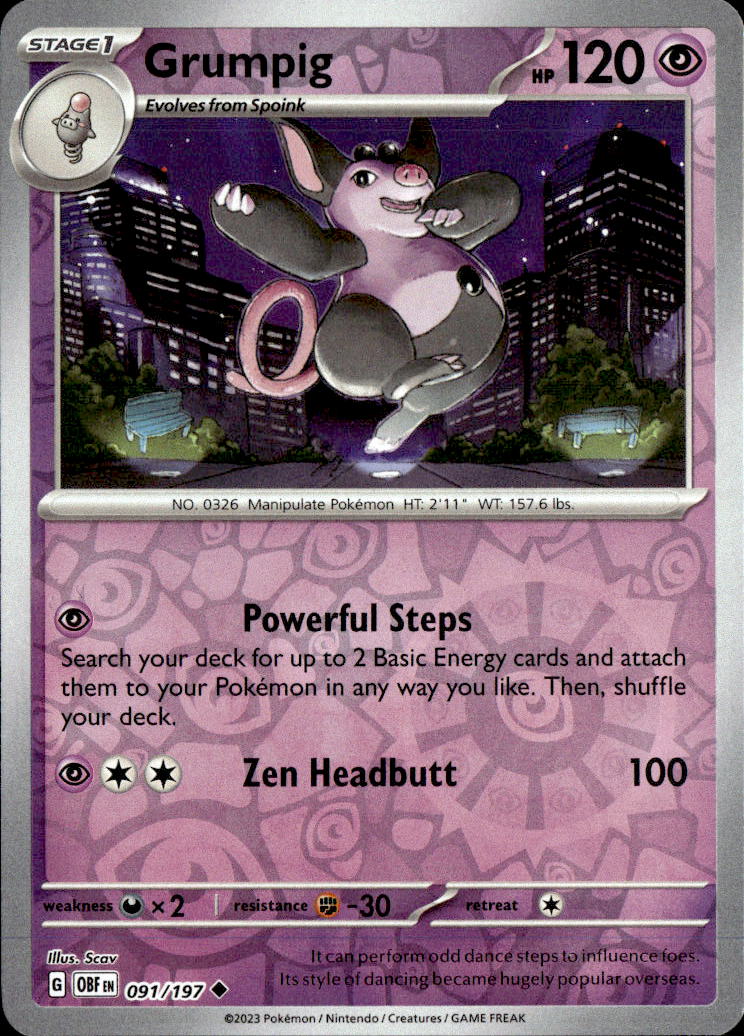 Grumpig | Lightly Played / English / Reverse Holofoil