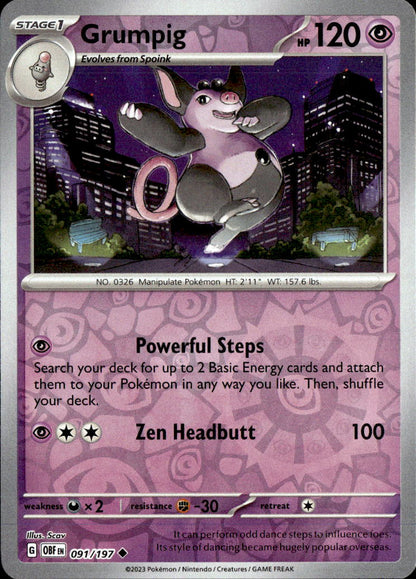 Grumpig | Lightly Played / English / Reverse Holofoil