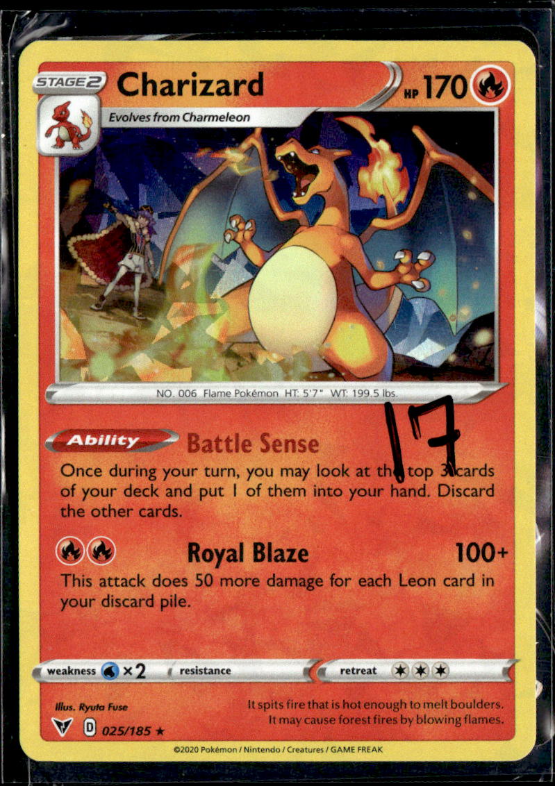 Charizard - 25/185 (Cracked Ice Holo)