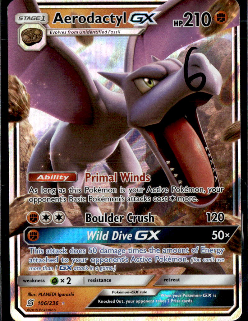 Aerodactyl GX | Near Mint / English / Holofoil