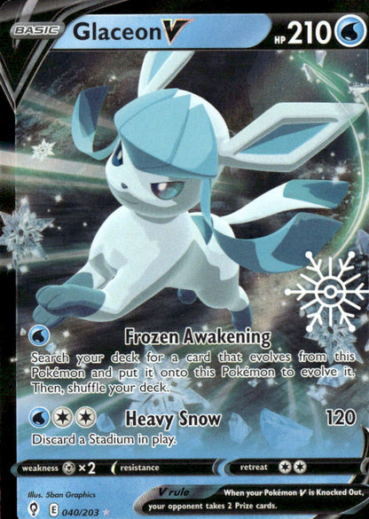 Glaceon V - 040/203 (Holiday Calendar)