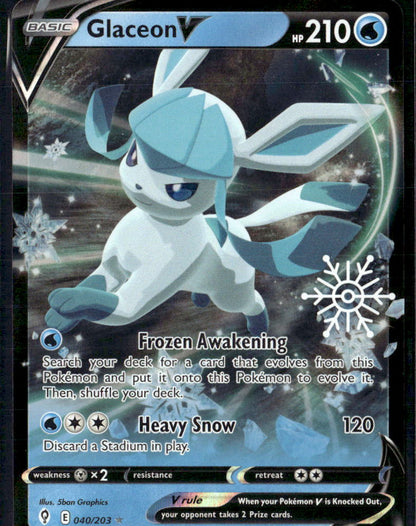 Glaceon V - 040/203 (Holiday Calendar)