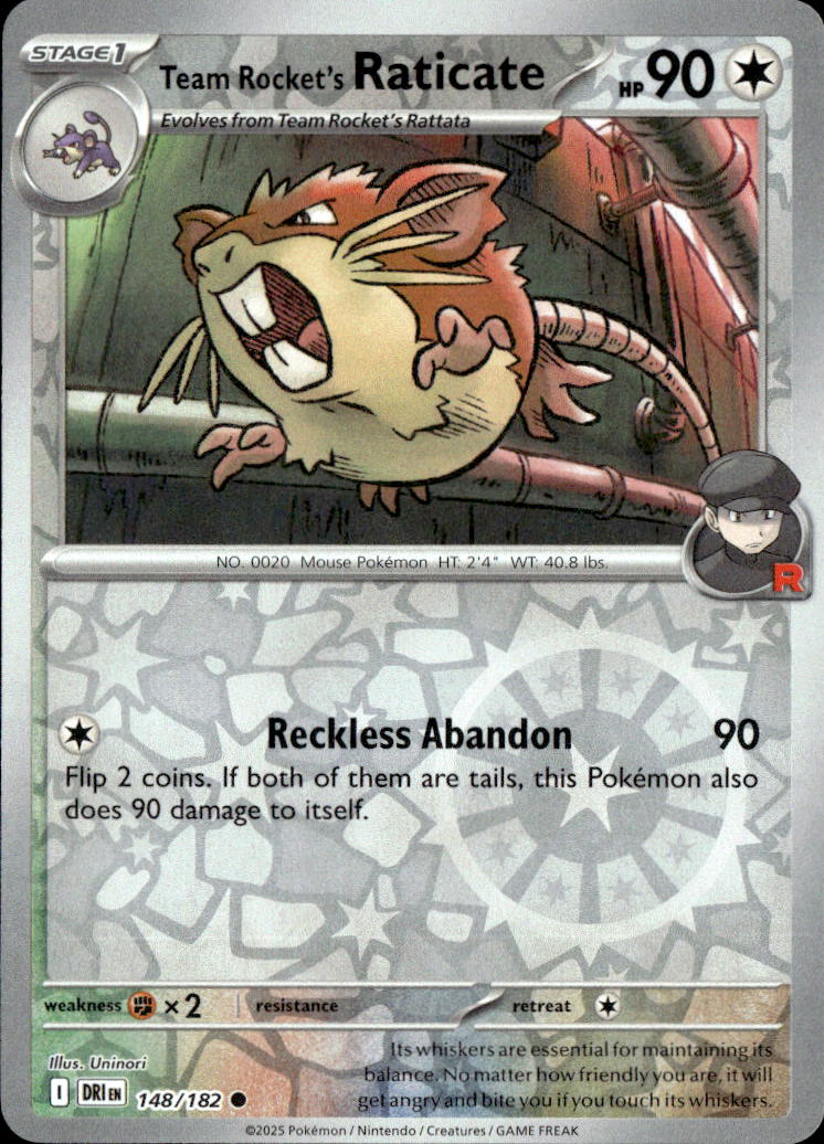 Team Rocket's Raticate - 148/182