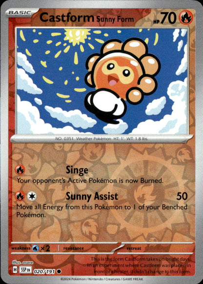 Castform Sunny Form - 020/191