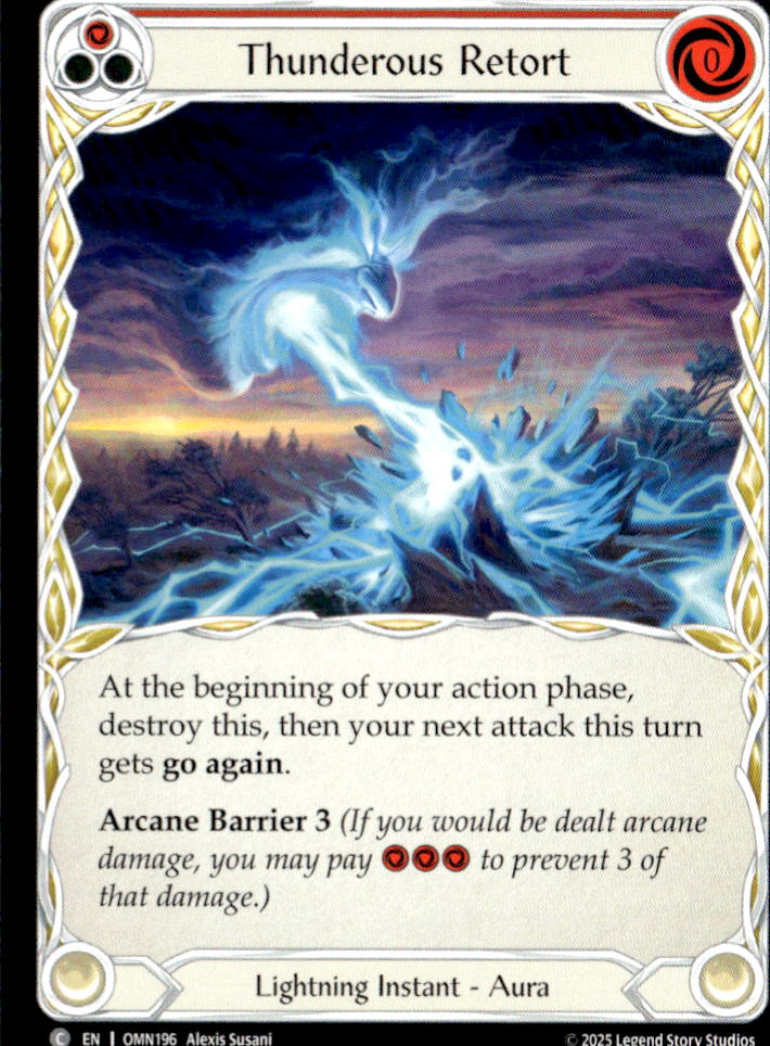 Thunderous Retort (Red) | Near Mint / English / Normal