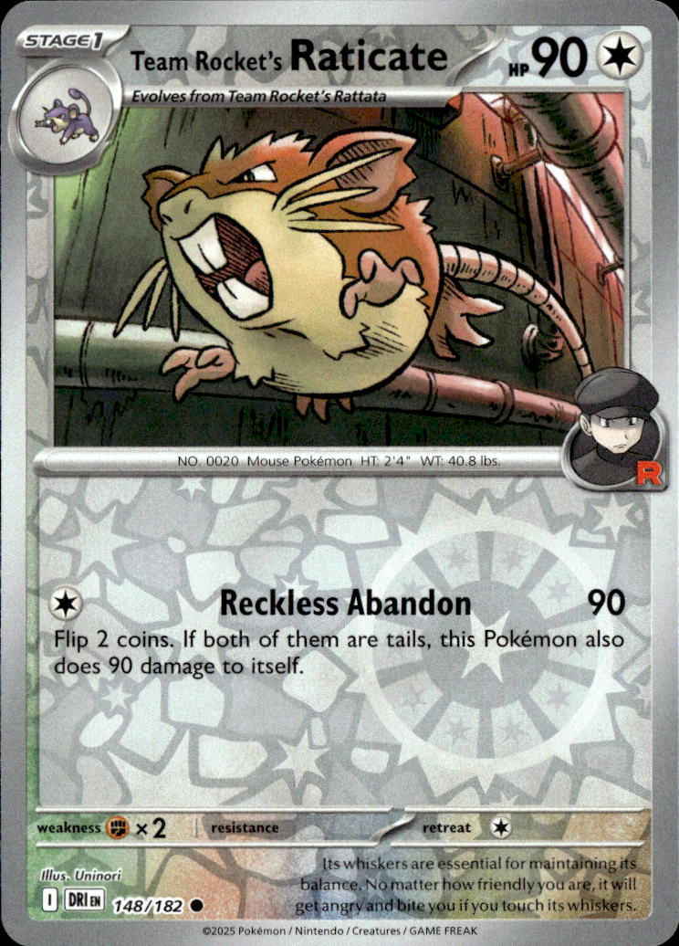 Team Rocket's Raticate - 148/182