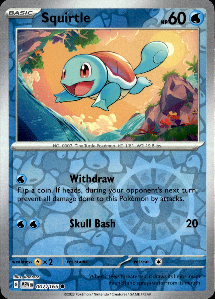 Squirtle - 007/165 (Reverse Cosmos Holo) (Costco Exclusive)