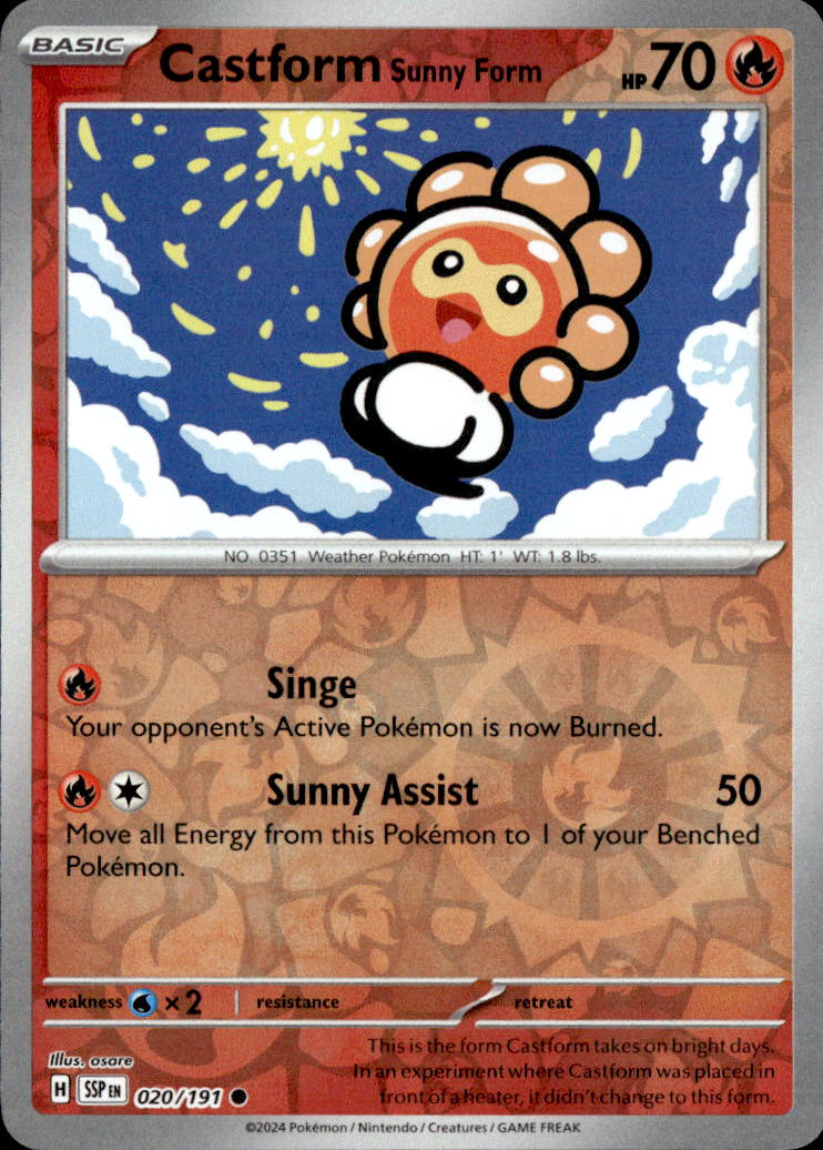 Castform Sunny Form - 020/191