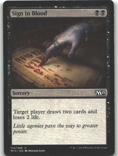 Sign in Blood