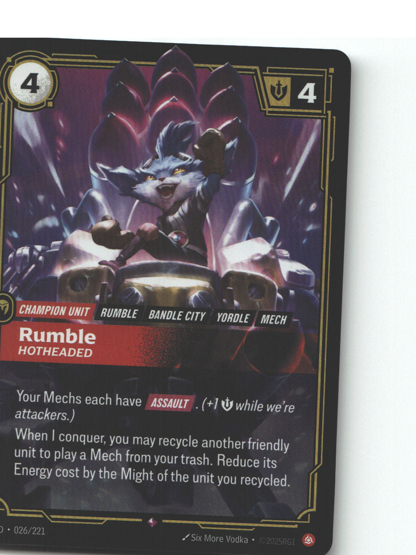 Rumble, Hotheaded