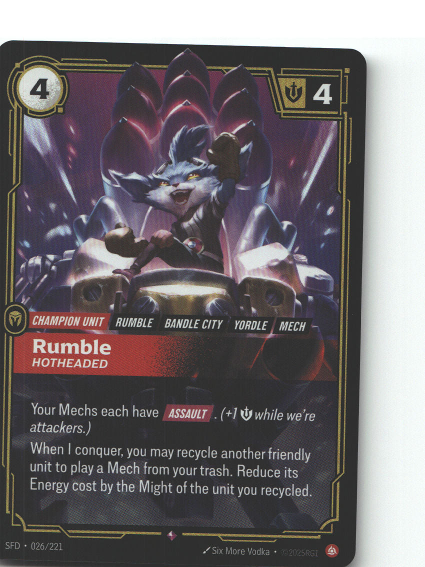 Rumble, Hotheaded