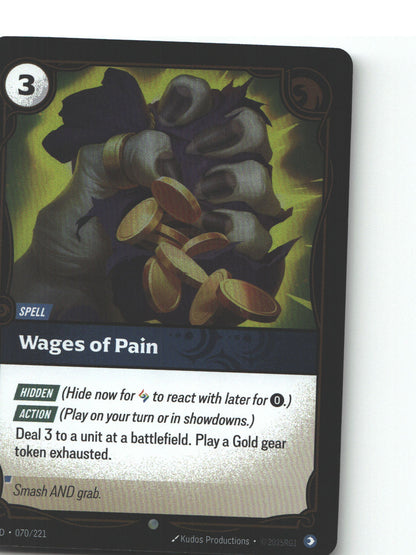 Wages of Pain