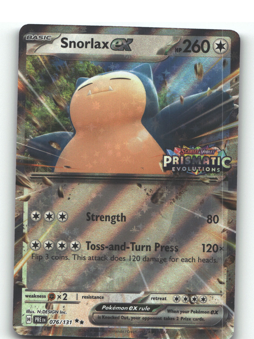 Snorlax ex (Prismatic Evolution Stamped)